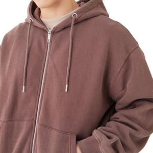 Costume à fermeture éclair 100% coton avec logo personnalisé pour adultes survêtement de jogging respirant pour hommes ensemble deux pièces sur mesure survêtement pour homme - Product Image 3