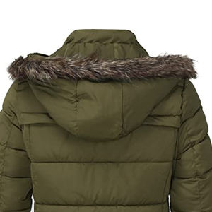 Veste d'hiver en duvet ultralégère pour homme Parka Col montant 100% toile de coton Imperméable Coupe-vent Poches décorées - Product Image 6
