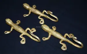 Luxury Golden Finished Solid Brass Wall Decorative Lizard Design Wall and <b>Door</b> Hooks <b>for</b> Cloth and Towel <b>for</b> Sale in Bulk - Product Image 5