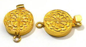 29X19X5mm Broche de caja de varios hilos 18K chapado en oro geométrico Prem Bhaya Broche de joyería B786 - Product Image 4