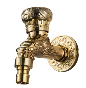 Nozzle Bib Cock | Washing Machine <b>Tap</b> with Smooth Fancy Lever <b>Handle</b> Chrome Plated Brass Faucet Stylish Efficient Water Control - Product Image 5