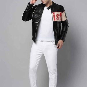 Chaquetas de cuero personalizadas para hombre Fabricante al por mayor Stitchmode Chaqueta de cuero para hombre estilo botón frontal de alta calidad - Product Image 4