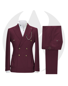 Botón doble de 2 piezas de alta calidad superior para traje de hombre con solapa de pico de Sialkot Pakistán transpirable del fabricante - Product Image 2