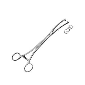 Tenáculos Museux Rectos con 2x2 Dientes, Instrumentos de Ginecología Uterina, 24 cm/9 1/2\", Acero y Acero Inoxidable # 2-8 mm - Product Image 3