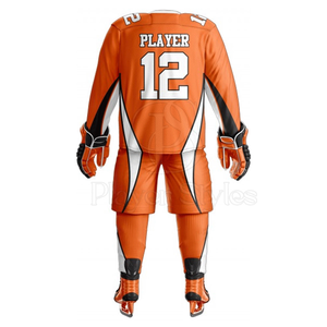 2023 uniforme de hockey sur glace pour hommes en polyester personnalisé taille adulte conception vierge OEM sports d'équipe utilisation Logo personnalisé de haute qualité - Product Image 5