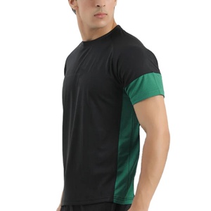 Camiseta Lisa Ecológica con Diseño de Paneles, Cuello Redondo, Corte Ajustado, para Fisicoculturismo, Deporte y Gimnasio, en Poliéster y Elastano - Product Image 4