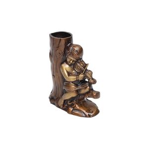 Diseñador latón Cupido pluma titular estatuilla 4,5 pulgadas pulido estilo religioso artesanía decorativa 680gm - Product Image 2