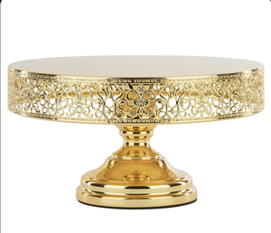 Support à gâteau en laiton de qualité supérieure, aspect brillant, avec métal doré, écologique, taille et couleur personnalisables, porte-dessert - Product Image 4