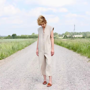Overol Casual de Talla Única para Mujer, 100% Algodón, Transpirable, de Secado Rápido, Talla Grande, Maxi Jumpsuit - Product Image 1
