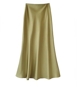 Boutique, venta al por mayor, novedad de verano 2025, moda, satén, cintura alta, adelgazante, línea A, ropa de fiesta informal para mujer, medias faldas de estilo decente - Product Image 4