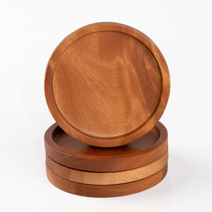 Juego de Posavasos Cuadrados de Madera Modernos, Ecológicos y Hechos a Mano, Elegantes y Duraderos, Grosor Personalizado por Saniya Handicraft - Product Image 1