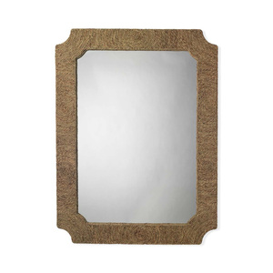 Miroir en herbe de mer naturelle en gros pour la décoration de salon, miroirs en raphia et en herbe de mer - Product Image 1