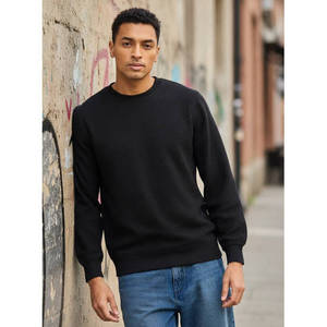 Sweat-shirt matelassé épais 100% coton 430g avec broderie, pull streetwear uni, logo personnalisé, unisexe, OEM, vente en gros - Product Image 1