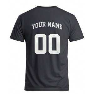 Maillot de football personnalisé avec nom et numéro sublimés, 100% polyester, tissu en maille, manches courtes, séchage rapide, pour l'été - Product Image 2