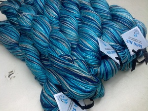 Duke Spun <span class=keywords><strong>Silk</strong></span> sợi Ấn Độ tinh khiết lụa chủ đề cho tay đan thêu Crochet đồ trang sức làm nghệ thuật thủ công mềm Shin nhuộm - Product Image 6