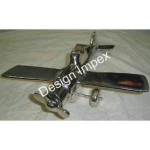 Modèle d'avion nickelé décoratif élégant avion OEM ODM vaisselle personnalisée Showpiece modèles d'avion à bonnes affaires - Product Image 3