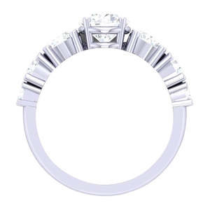 Anillos de Plata de Ley 925 de Primera Calidad para Mujer con Diamante de Corte Cojín, Baño de Rodio, Diseño para Parejas, Tipo Anillo para Hombre - Product Image 3
