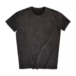 Top qualité logo personnalisé plaine hommes lavage minéral t-shirt rétro couleur poids lourd t-shirts lavage à l'acide t-shirt - Product Image 1