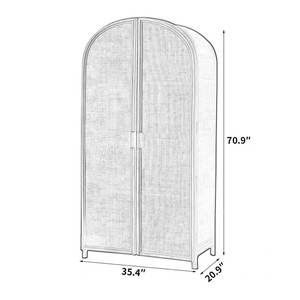 ตู้เสื้อผ้าแบบพกพาผ้าหวายแบบพกพาสไตล์ญี่ปุ่นสำหรับบ้านที่เรียบง่ายทันสมัย - Product Image 4