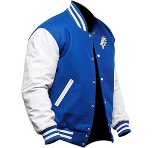 Chaqueta Varsity de Béisbol para Hombre, Estilo Letterman, Cuello Alto, Impermeable, Resistente al Viento, Poliéster/Nailon, Personalizable, Ropa Deportiva Informal - Product Image 1