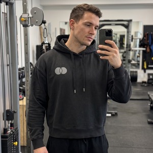 Custom Cropped Boxy Hoodie 380 GSM Washed Fleece Gym Hoodie Drop Shoulder No Pocket Streetwear OEM Wholesale - Product Image 5