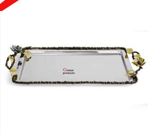 Plateau de service en acier inoxydable de qualité supérieure, finition argentée, pour hôtel, restaurant et bar - Product Image 3