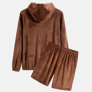 Vente chaude Hommes Pullover Hoodies et Shorts Jogger Ensemble Logo Personnalisé Imprimé avec Plus Size Caractéristique Polaire et Tissu Éponge - Product Image 2