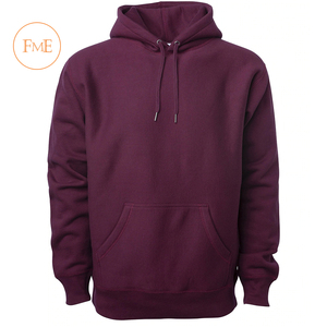 100% Cotton Heavy Weight Fleece Oversized Men's Hoodie with String Snap Button & Pocket Customizable Winter Clothing - Product Image 3
