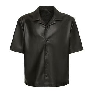 Kivotech dernière conception de chemises à manches courtes en cuir véritable de haute qualité à vendre chemises en cuir pour hommes de haute qualité - Product Image 5