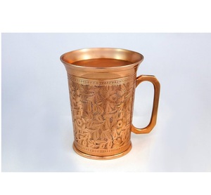 Hot Selling Hand Engraved Luxury Copper Beer Coffee Mug-Dishwasher <b>Microwave</b> Safe Large Capacity Kitchen Decorative Mug - Product Image 1