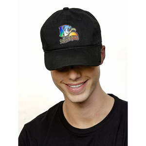 Black KCSB Beveled <b>Cap</b> Fashionable 5-Panel Twill Embroidered Hat Curved Brim One Size Fits All Sublimated Letter Bows Breathable - Product Image 1