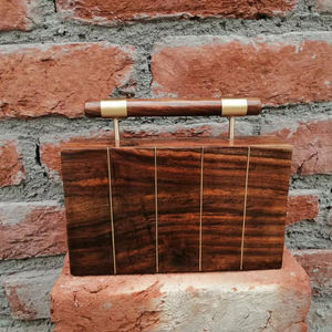Elegant Wooden Ladies Girls Fashion Evening Box Clutch Bags Handmade <b>Funky</b> Beautiful Purses - Product Image 1