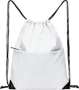 Sac de sport à cordon de haute qualité en nylon écologique imperméable avec coutures renforcées pour la salle de sport, les voyages et un usage quotidien - Product Image 1