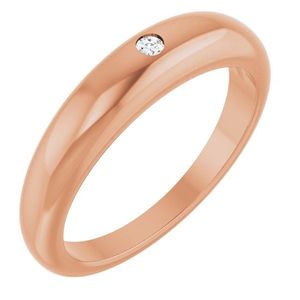 Stuller Petite <b>Dome</b> Diamond <b>Ring</b> 124572:100P 14KR Peoria Collection - Product Image 1