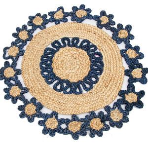 New Arrival Printed Jute <b>Placemats</b> Cheap Price <b>Round</b> Braided <b>Placemats</b> Natural Jute Covered Export From Bangladesh - Product Image 1