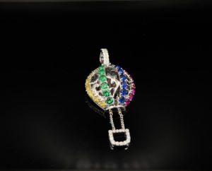 Elegante collar de joyería personalizado Hip Hop diamante chapado en oro aleación totalmente helado - Product Image 2