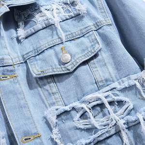 Primavera y otoño nuevas chaquetas de mezclilla hombres de moda de la calle de la Juventud de alta calidad abrigo adelgazante chaqueta Casual Top OEM hombres - Product Image 6