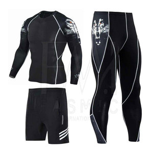 Ensemble de compression MMA à impression numérique personnalisée de haute qualité pour hommes Survêtements de compression à motif solide pour la saison de printemps - Product Image 3