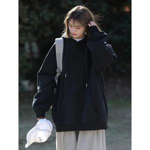 Sweat à capuche unisexe surdimensionné de bonne qualité pour hommes, sweat-shirt à manches longues en polaire vierge pour femmes - Product Image 1