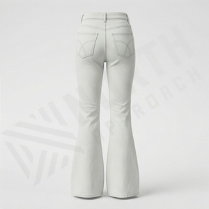 Derniers jeans en denim de couleur personnalisée pour femmes Nouveautés Mode Jeans évasés pour femmes Jeans à pattes d'éléphant tendance - Product Image 2