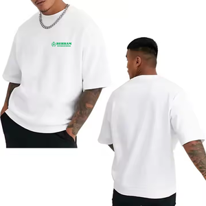 เสื้อยืดโอเวอร์ไซส์เนื้อหนัก 100% ผ้าฝ้าย คอหนา คอกลม ทรงหลวม คุณภาพสูง พิมพ์ลายด้วยเทคนิคฮีททรานเฟอร์จาก Behram International - Product Image 3