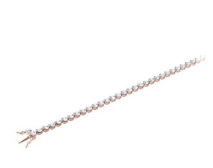 Pulsera Corporativa con Corte Redondo y Engaste Rubover, Diamante Cultivado en Laboratorio de 2.00 Ct F-G VS en Platino, para Bodas y Fiestas - Product Image 3