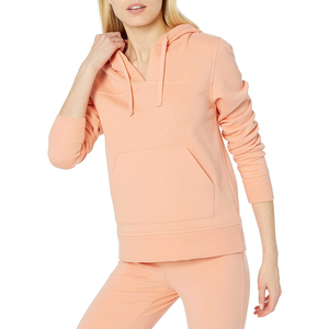 Women's Peach Color <b>Vintage</b> Washed Cotton Hoodie Baggy Pullover <b>Sweatshirt</b> Latest Fit Style for Winter Spring - Product Image 6