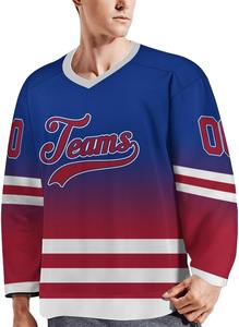 Camisetas de hockey sobre hielo personalizadas, venta al por mayor, ropa de equipo profesional OEM, poliéster duradero, tela de secado rápido, sublimación, Impresión avanzada - Product Image 5