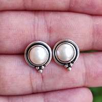 Pendientes de Perlas Blancas de Agua Dulce Hechos a Mano, Minimalistas, de Plata de Ley, Sin Níquel, Joyería para Regalo de Cumpleaños, Aniversario o Navidad