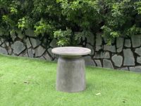 Table basse contemporaine en béton extensible en forme de cloche, durable, facile à nettoyer, mobilier moderne pour salon et jardin extérieur