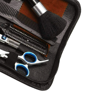 Kit de Peluquería Profesional de 12 Piezas de Acero Inoxidable, Set de Salón para el Hogar, Tijeras para Cortar Cabello, Navaja, Peine, Capa, Kit Completo de Estilismo - Product Image 3