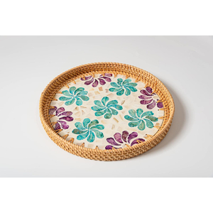 Bandeja de Mimbre para Servir Frutas y Dátiles, Bandeja Tejida para Postres de Chocolate, Diseño Elegante, Ideal para Venta al por Mayor, Bandeja para Alimentos con Asas Simples - Product Image 3