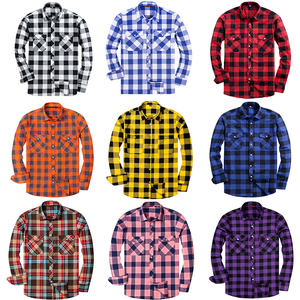 เสื้อเชิ้ตผ้าสักหลาดผู้ชาย ชุดทำงาน ผ้าฝ้าย 100% ลายเรียบ มีซับใน สำหรับผู้ซื้อขายส่งจากโรงงาน OEM คอลเลคชั่นฤดูใบไม้ผลิ - Product Image 1