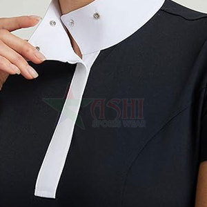 Chemise d'équitation pour femmes, boutons recouverts, couleur personnalisable, logo, imperméable, coupe-vent, spandex/polyester 2026 - Product Image 3